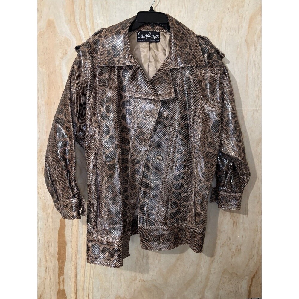 Vtg Camoiano Buenos Aires Real Python Brown Snakeskin Jacket 2xl
